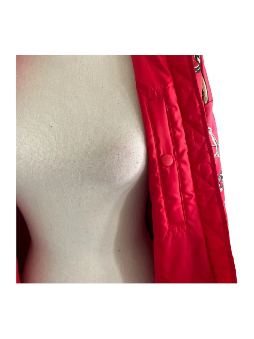 Women Nike Satin Chain Red Jacket Size Medium